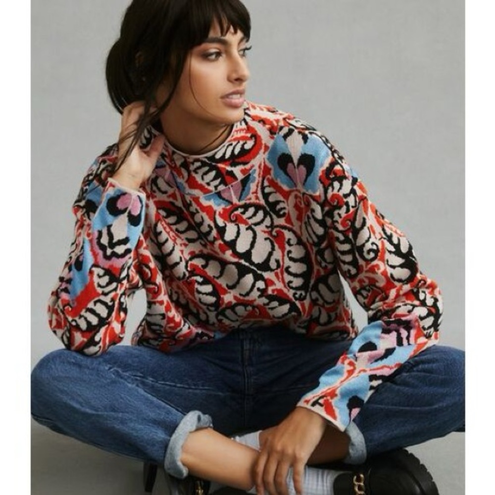 Maeve Multicolor Abstract Sweater - Picture 2 of 7